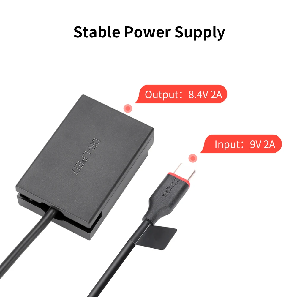 Адаптер питания KingMa USB Type C для фотоаппарата Canon EOS M3 M5 M6 760D 750D 800D 850D 77D 200D |