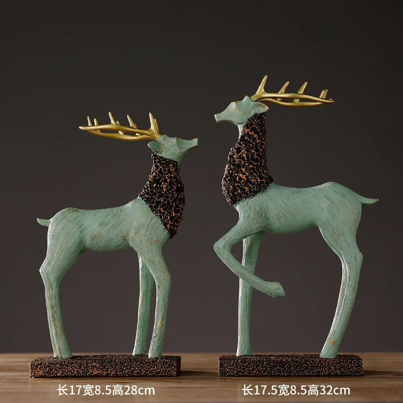 

Wine Cabinet Decorations Ornaments Home Accessories Creative Living Room Porch TV Cabinet Office Elk Decoration Crafts