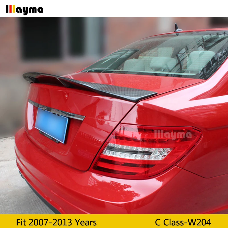 Стиль Renntech углеродное волокно задний спойлер для багажника Benz W204 C180 C200 C220 C250 4