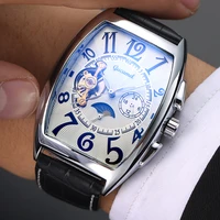 mens watches top luxury tonneau waterproof hollow mechanical watch full steel automatic aaa tourbillon clocks rel%c3%b3gio masculino
