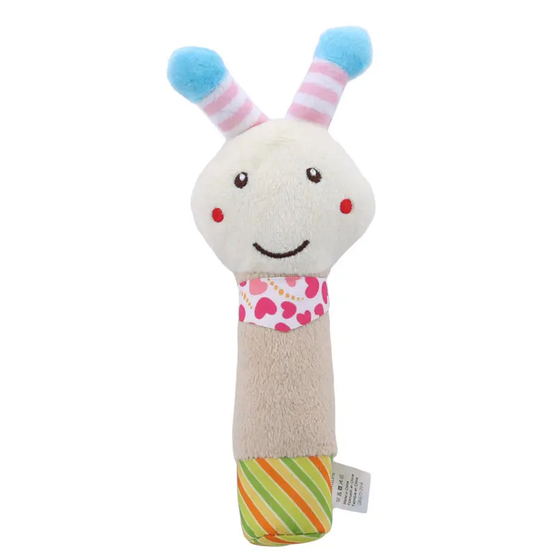 

Hot Kids Baby Funny Toys Cartoon Animal Hand Bells Plush Baby Toy Dolls Toys For Children Newbrons Animal Shaped Cartoon Rattle