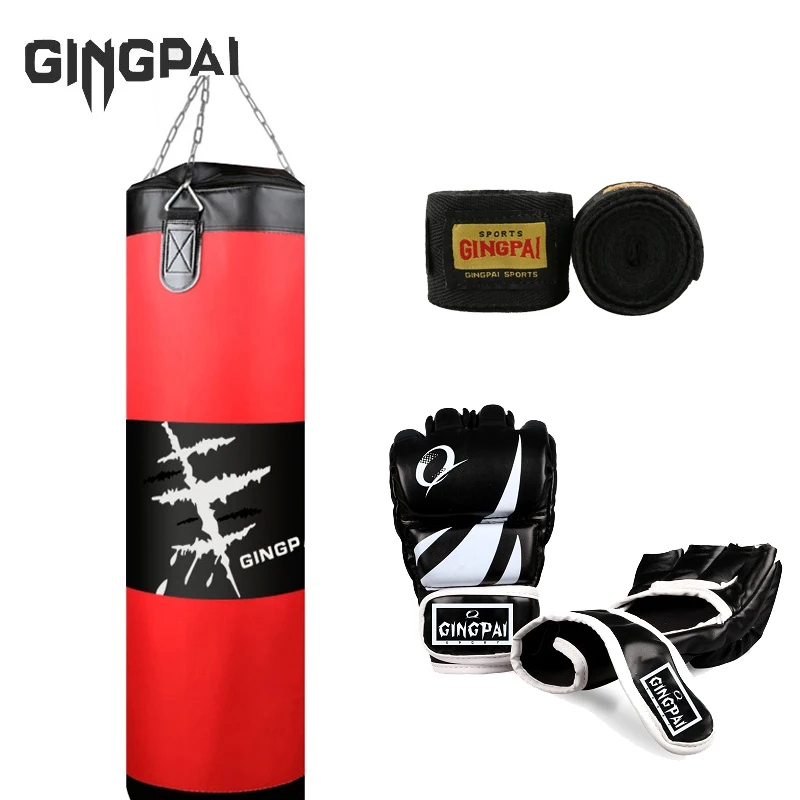 Набор боксерских перчаток GINGPAI боксерский мешок для MMA с крючком муай тайские