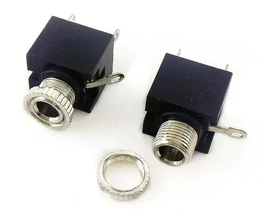 10 шт. крепление на панель 2 5 мм гнездо моно аудио кабель штекер