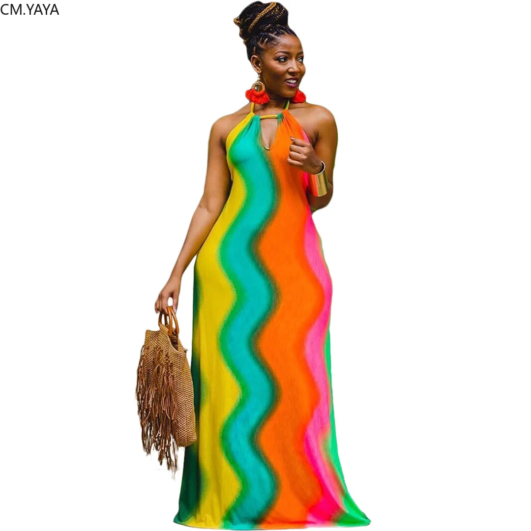 Женское летнее платье-трапеция с завязками и принтом в полоску v-образным вырезом