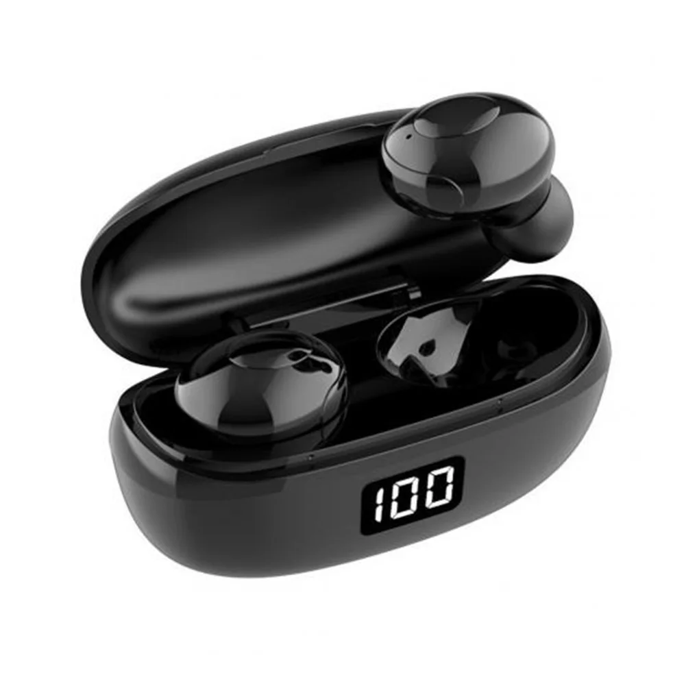 

Bluetooth Headset Headset Earbud Bluetooth Earphones Wireless Bluetooth 5.0 Headset Earbuds Noise Cancelling Waterproof Black