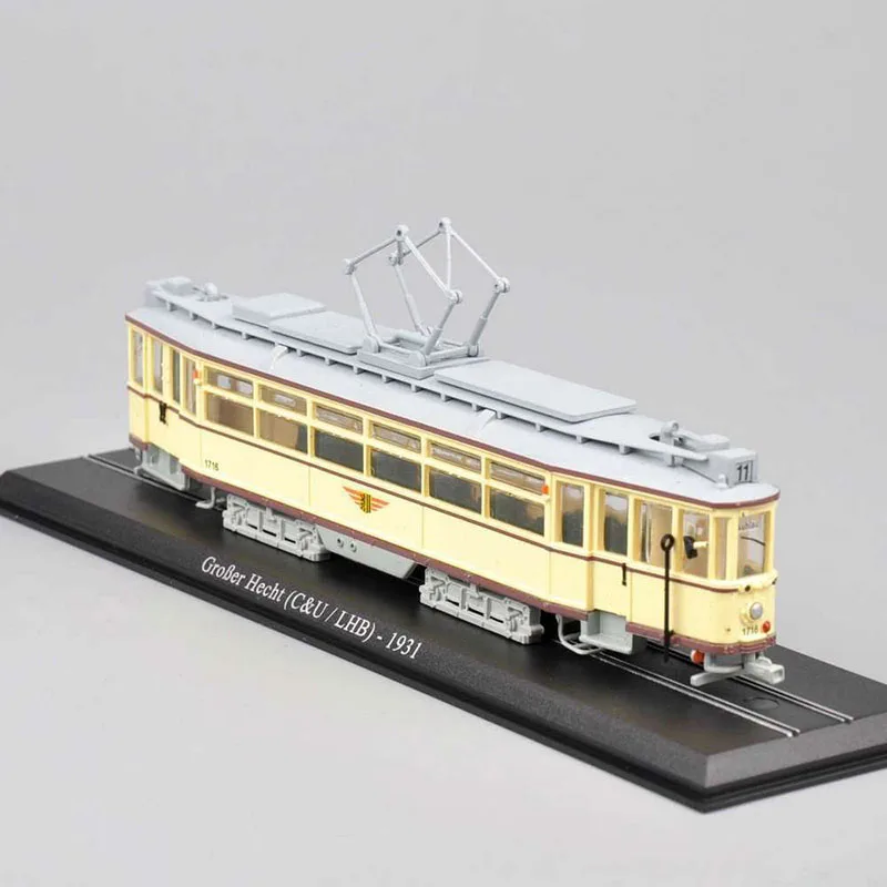 

1/87 Tram Diecast Car Model Truck Bus GroBer Hecht (C&U LHB)-1931 for Kids Boys Toys