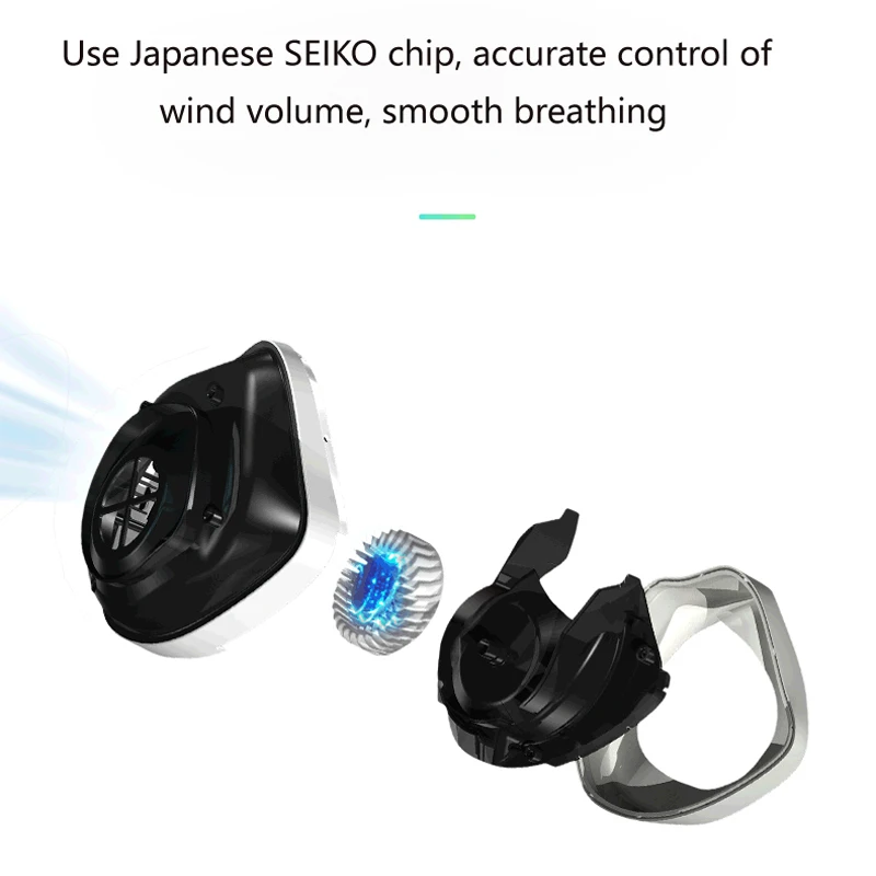

Smart Electric Mask Air Purifier 4 Layer Mask Face Respiratory Air Purification Mask Anti Dust Pollution Fresh Air Pm 2.5 Filter