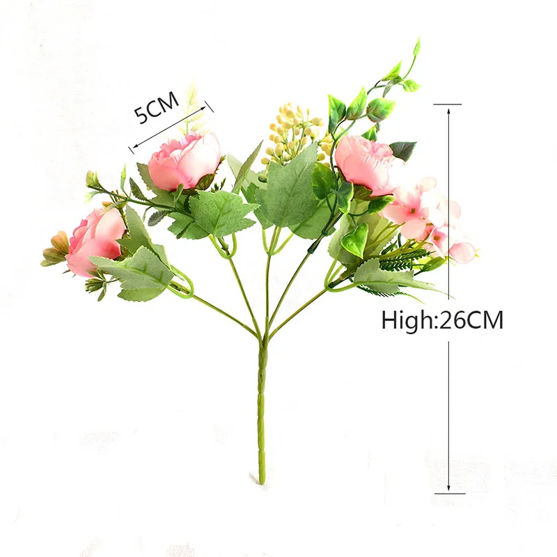 Искусственные розы смешанные белые шелковые пионы высокое качество