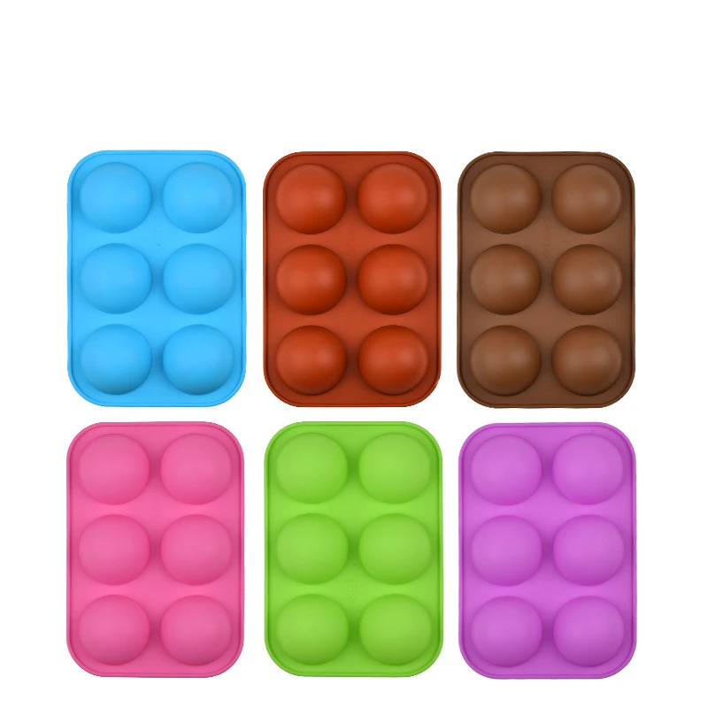 6 сделай сам половинная Сфера круглая силиконовая форма для шоколада капкейков