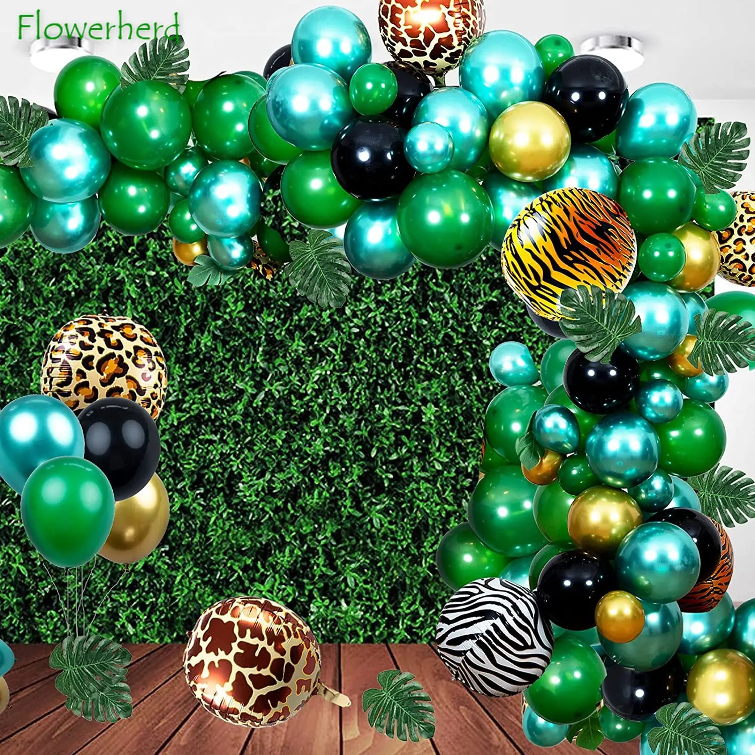 

111Pack Animal Theme Party Balloon Garland Arch Kit Jungle Safari Latex Mylar Balloons for Birthday Party Baby Shower Decoration