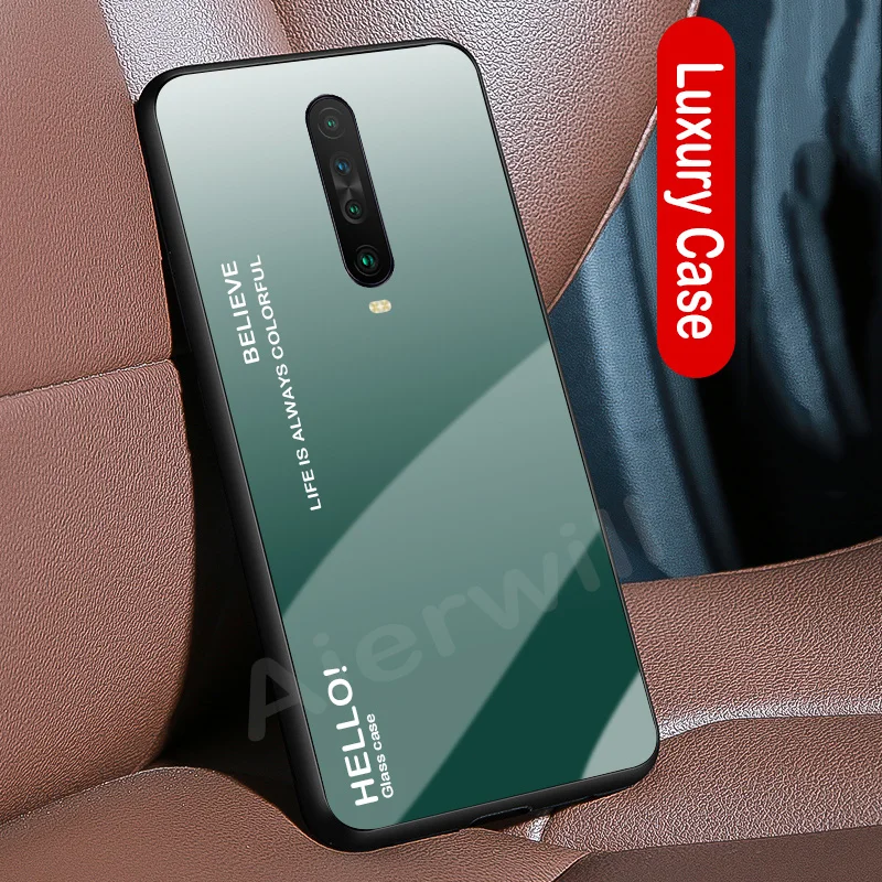 Для xiaomi redmi k30 чехол Аврора Противоударный задняя крышка градиентный из