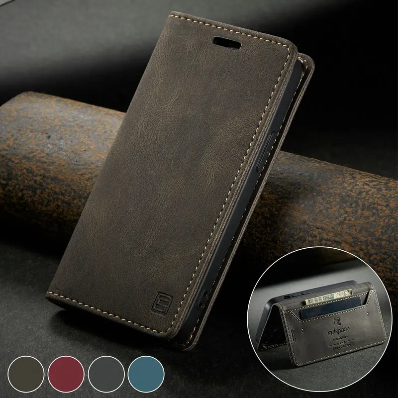 

CaseMe 2020 Flip Case For iPhone 13 12 min Retro Magnetic Wallet For iPhone 11 Pro X s Max 6 7 8 Plus SE Card Stand Leather Case