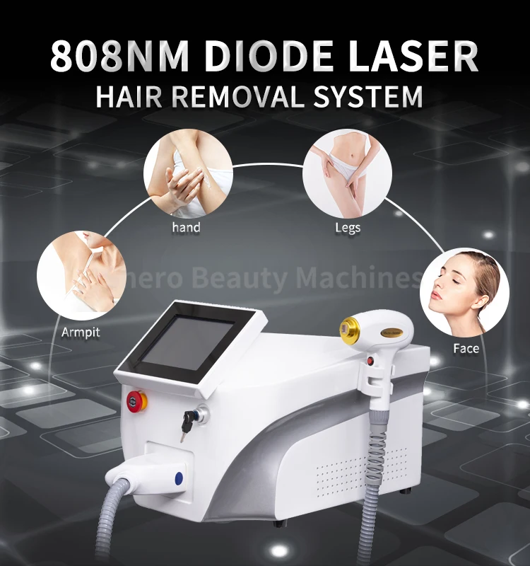 Online 1200W Diode Laser 755 808 1064nm 3 Wellenlängen Haar Entfernung Maschine Kühlung Kopf Schmerzlos Laser Epilierer Gesicht Körper Haar entfernung