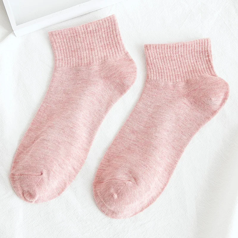 

5 Pairs of Socks Socks Pure Cotton Summer Thin Section Tube Socks Candy Color Korean Solid Color Short Tube Socks Ins Tide