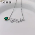 Браслет PAMPER с цветком рождения на заказ с блестящим камнем-подвеской женская изящная Розовая Лилия