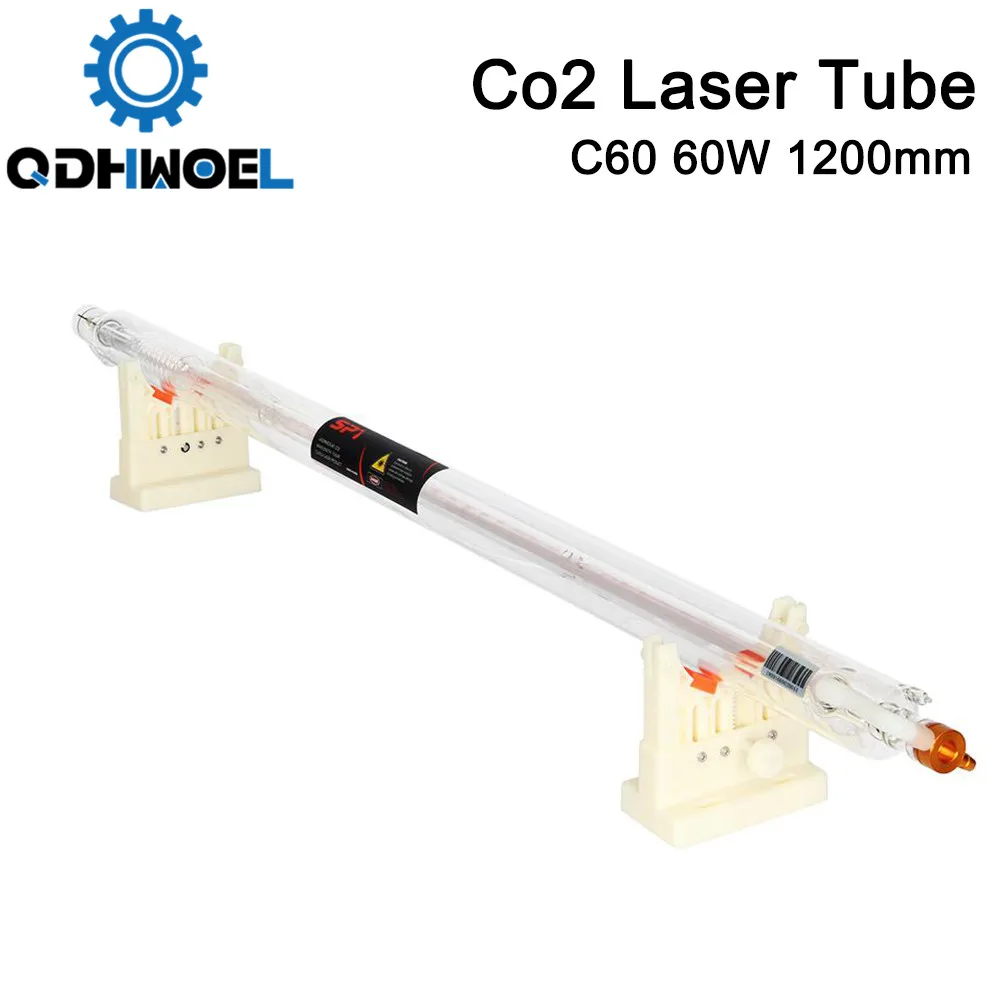 QDHWOEL SPT C60 1200 мм 60 Вт Co2 лазерная трубка для CO2 лазерной гравировальной