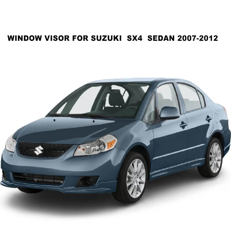 

Side Window Deflector For Suzuki SX4 Sedan 2007 2008 2009 2010 2011 2012 Black Window Visor Weather Shield Sun Rain Guards SUNZ