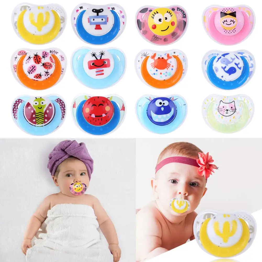 

Newborn Baby Pacifier witth Anti-dust Lid Infant Silicone Nipple Soother Infant Teether Tollder Feeding Pacifier Care Accessory