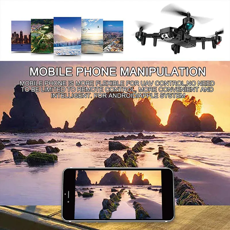 Радиоуправляемый Дрон широкоугольный FPV wifi HD 1080P камера gps 2 4G оптическое