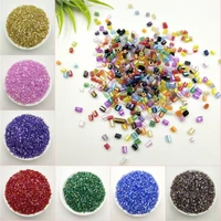 10glot 2mm cylindrical round czech glass beads colorful seed spacer loose beads for jewelry making diy accessories wholesale
