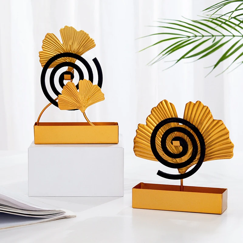 

Mosquito Coil Holder Ginkgo Leaf Summer Day Iron Mosquito Repellent Incenses Rack Plate Indoor Home Decoration PLDI889