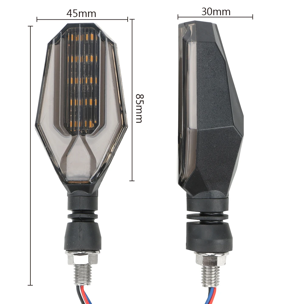 

LEEPEE 1 pair Motorcycle Turn Signal Lights Moto Signal Lights Universal Super Bright DC 12V 18 LEDs Indicator Lamps