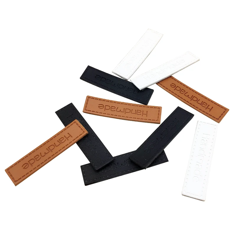 Этикетки ручной работы из искусственной кожи для одежды 10 х40 мм бирки с швейной