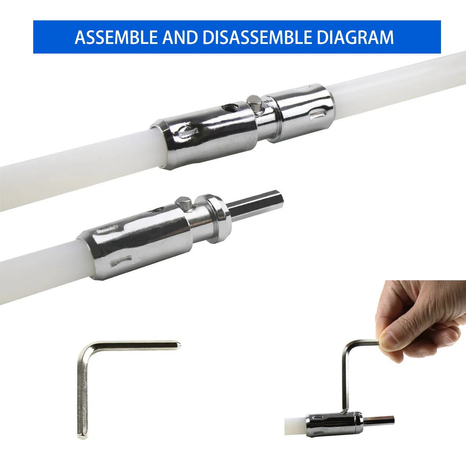 

6/8/10/12M Reinforced Nylon Rod Chimney Cleaning Brush Kit Of Fireplace Pipe Cleaning Brush With Gloves, Sealed Bag, Storage Bag