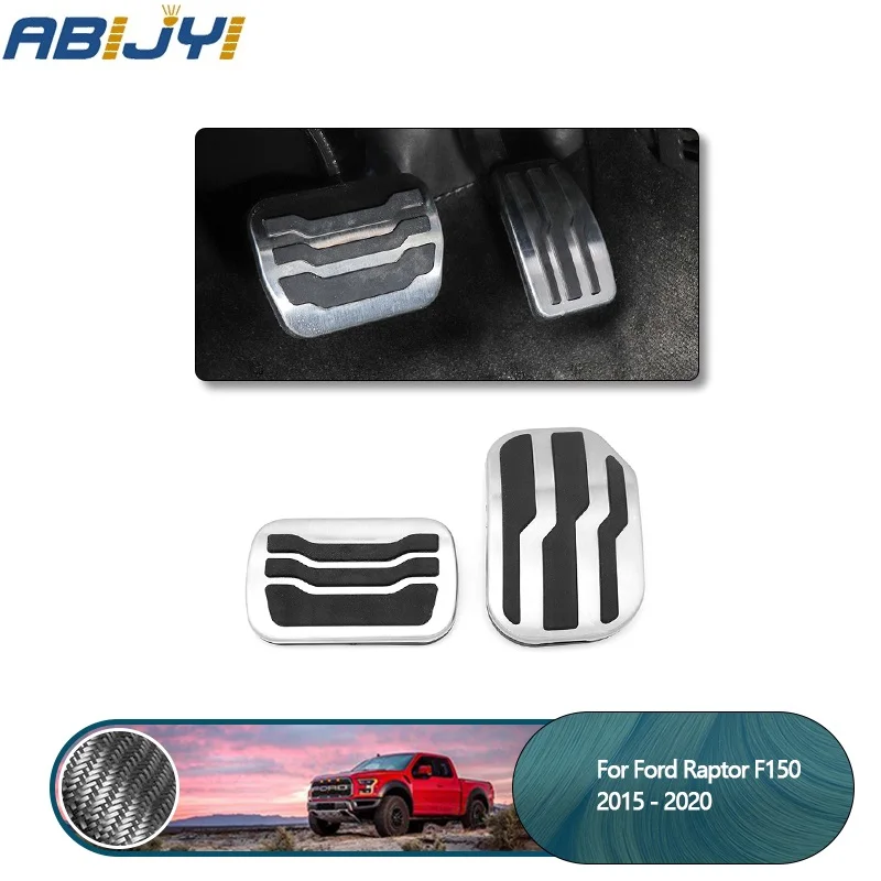 

2 шт., Нескользящие автомобильные педали из нержавеющей стали для Ford Raptor F150 2015-2020