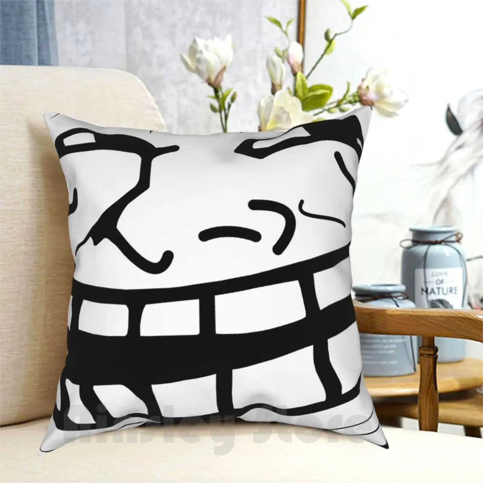 Тролль карман Подушка Чехол с принтом домашняя мягкая подушка DIY крышка рисунком