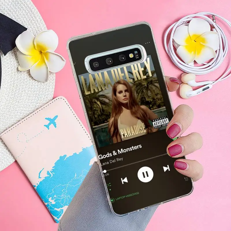 

Lana Del Rey music player Phone Case Transparent for Samsung A71 S9 10 20 HUAWEI p30 40 honor 10i 8x xiaomi note 8 Pro 10t 11
