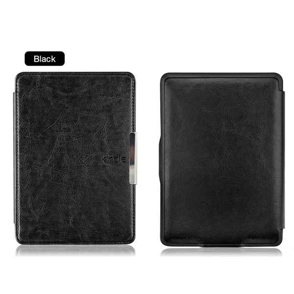 Тонкий умный чехол для Amazon kindle paperwhite 1/2/3 Чехол-книжка из искусственной кожи kindle paperwhite 1 2 3 Чехол Подарочная пленка+ стилус - Цвет: KPW FMCK BK
