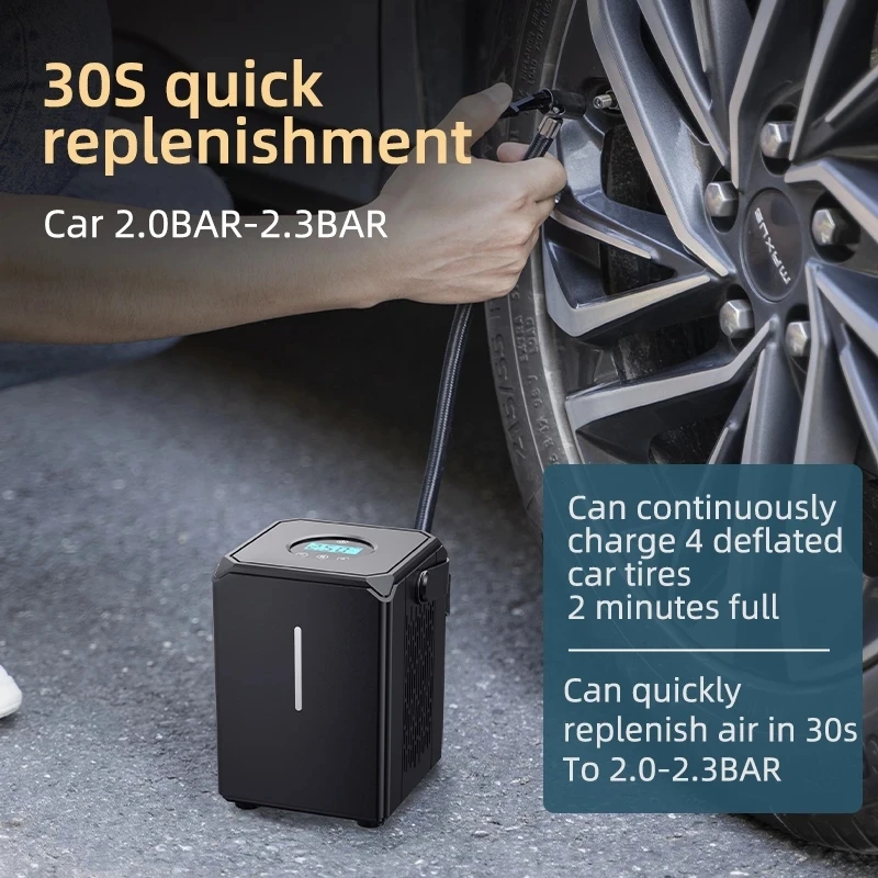 Online Recargable Compresor De Aire Del Coche Bomba De Coche Inalámbrico Inflador De Neumáticos Con 120PSI Portátil Para Coche 12V Motocicletas Bicicletas