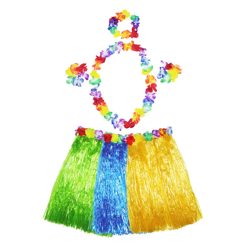 60 см Пластиковые волокна гавайский танец хула танцевальное шоу гирлянда одежда