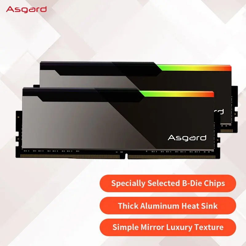 Asgard DDR4 RAM Bragi V3 Memoria Ram DDR4 8GBx2 3600MHz 4000MHz Specially Selected B-die CL14 CL16 Desktop Memory Mirror Design