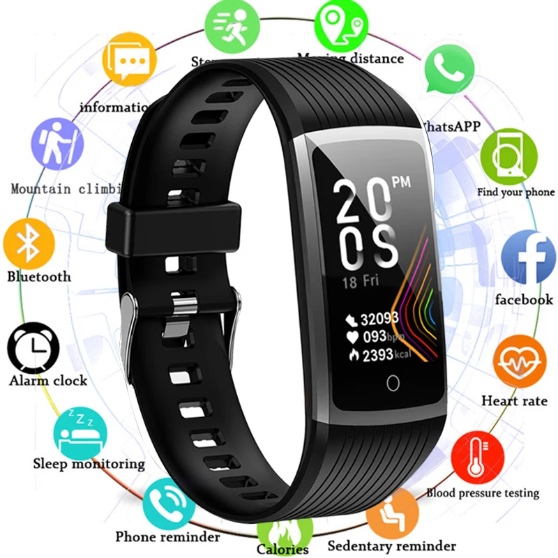 Смарт часы для мужчин и женщин фитнес Браслет трекер артериального давления