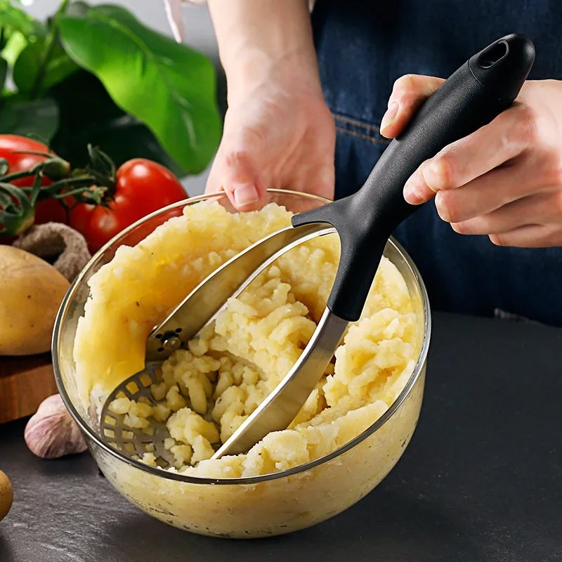 Кухня гаджеты: Нержавеющая сталь складной картофеля для картофельного пюре