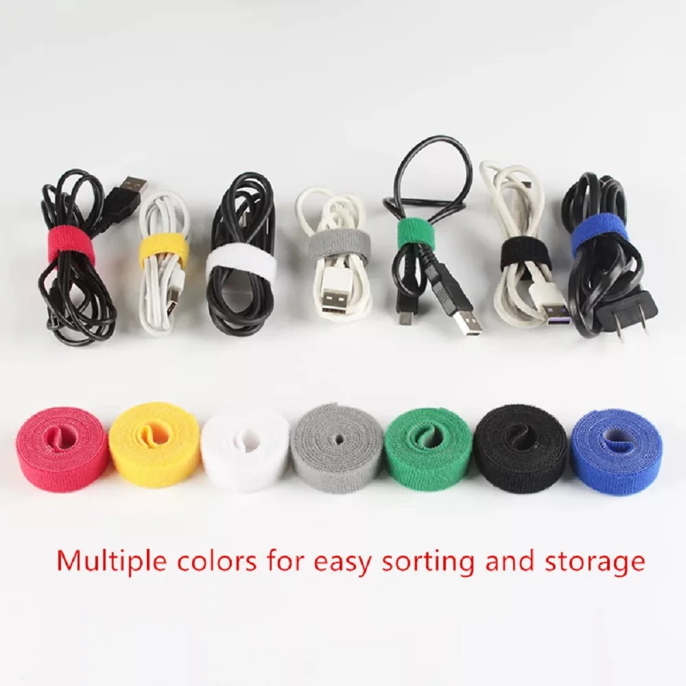 Самоклеящиеся Многоразовые Кабельные стяжки нейлоновая застежка липучка