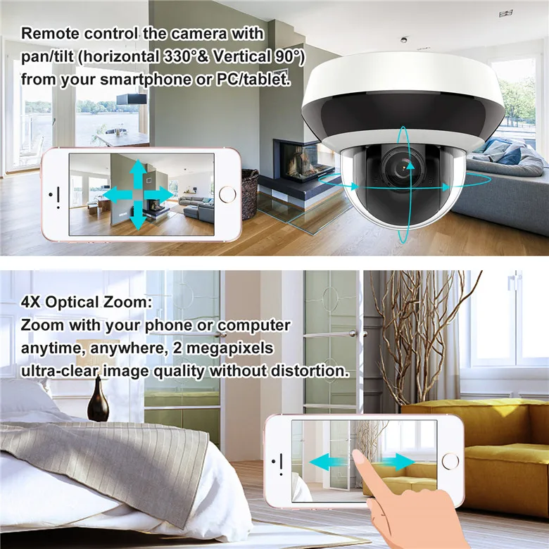 Hikvision OEM H.265 8CH POE NVR комплект видеонаблюдения Системы 4/6/8 шт. 4MP 4X зум камеры PTZ IP Камера P2P видео наблюдения