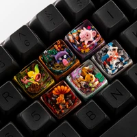 1pc handmade resin keycap for mx switches mechanical keyboard individuality elves keycap