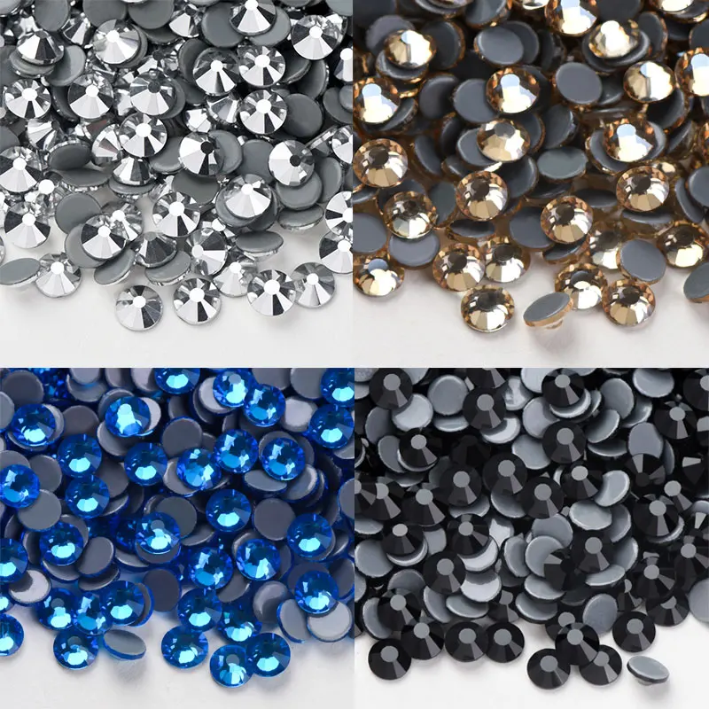 AAAA стразы горячей фиксации с плоской задней стороной тканевые Стразы для одежды