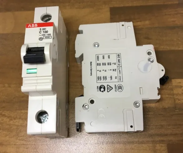 

French ABB S281 C100 100A 1P air circuit breaker switch made in Germany