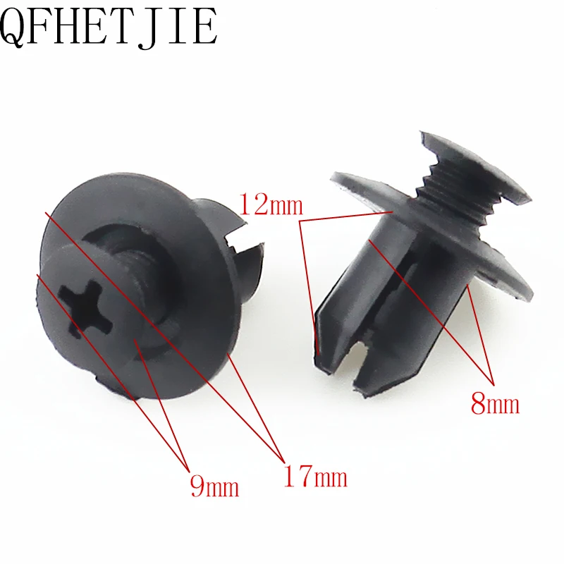 

QFHETJIE 50pcs 8mm Automotive fasteners Universal Purpose Plastic Expansion Rivets Car Decoration Folder Door Push-Type Clips