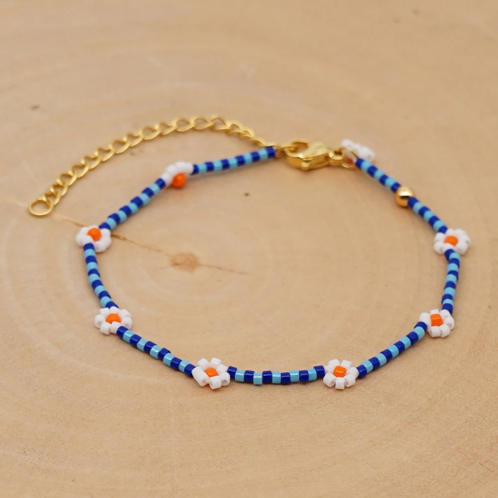 GO2BOHO Miyuki Bracelet Women Pulseras Mujer Moda 2020 Flower Bracelets Jewelry Bohemian Multicolor Charm Hnammade Gift | Украшения и