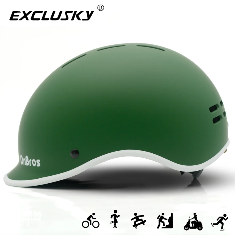 

EXCLUSKY Commuter Bicycle Helmet 55-61cm Fashion Adult Urban Cycling Helmet City Unisex Skateboard Helmet Capacete de bicicleta
