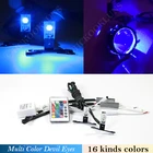 Автомобильные светодиодные фары Devil Eye Demon Evil Eyes DRL светодиодные RGB фары мотоциклетные мини-проекторы Линзы Аксессуары сделай сам разные цвета красный синий