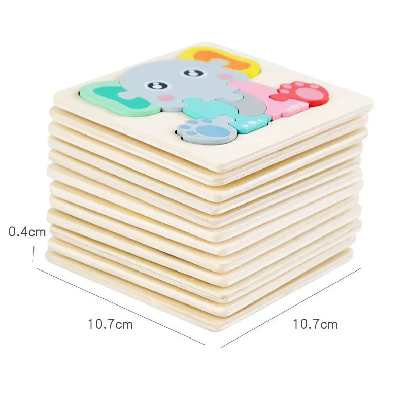 

3D Puzzle Wooden Toys for Children Cartoon Animal Vehicle Wood Jigsaw Kids Baby Early Educational Learning Puzzles Wood Toys