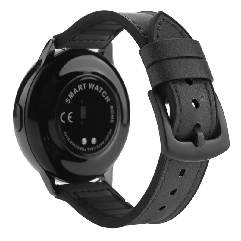 

Leather Band For Samsung Galaxy watch 4 3/4Classic 42mm 46mm Active 2 40mm 44mm Gear S3 Frontier bracelet Huawei GT/2/Pro strap