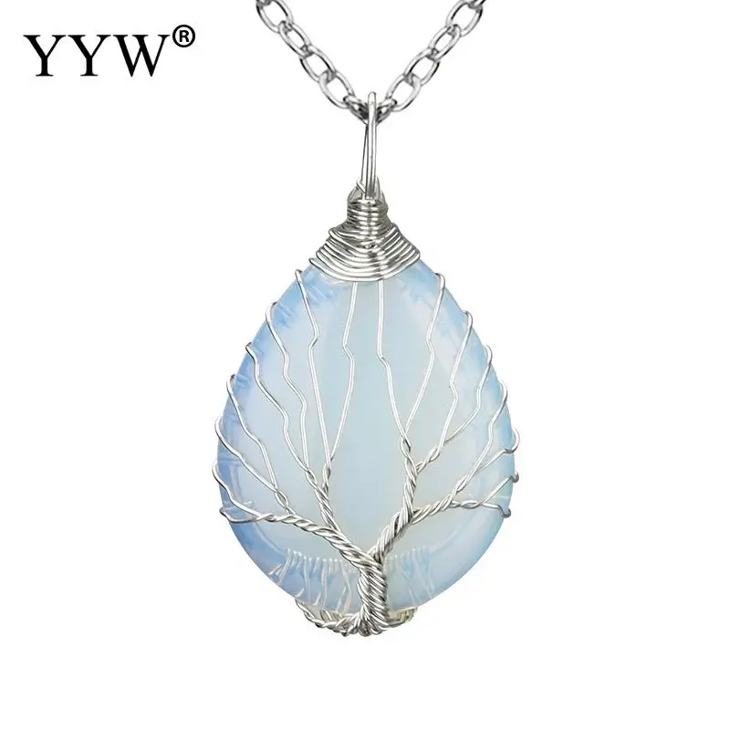 Ожерелье из натурального камня камень с драгоценными камнями капли воды панды