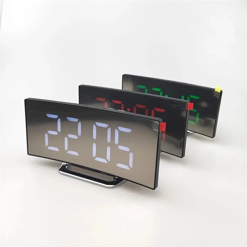 

LED Digital Smart Alarm Clock Watch Table Electronic Desktop Clocks USB Wake Up Clock with projection Time Snooze